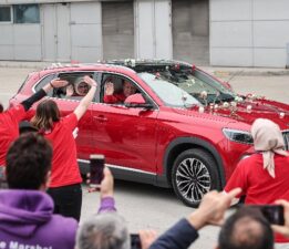 Festival alanına Togg ile geldiler!