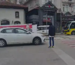 Bursa’da yol ortasında ilginç anlar!