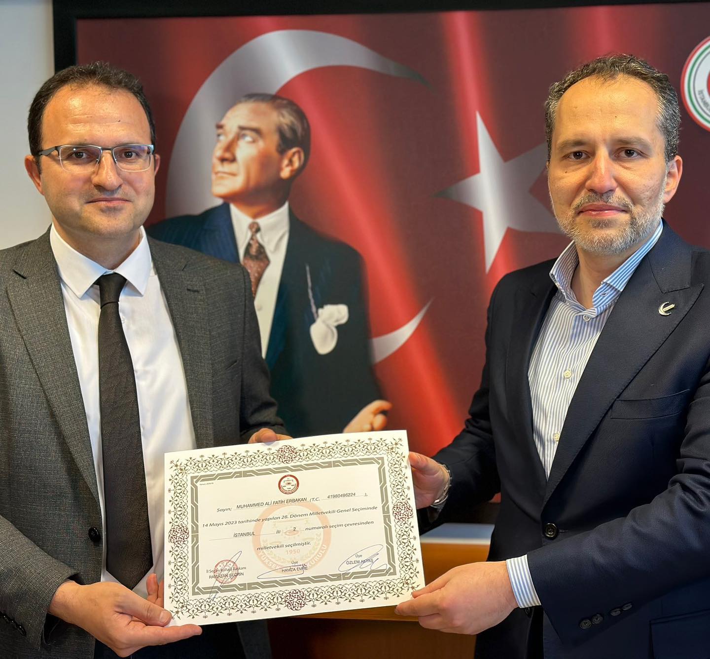 Fatih Erbakan Mazbatasını Aldı !!!