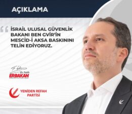 İsrail Ulusal Güvenlik Bakanı Ben Gvir’in Mescid-i Aksa Baskınını Telin Ediyoruz!
