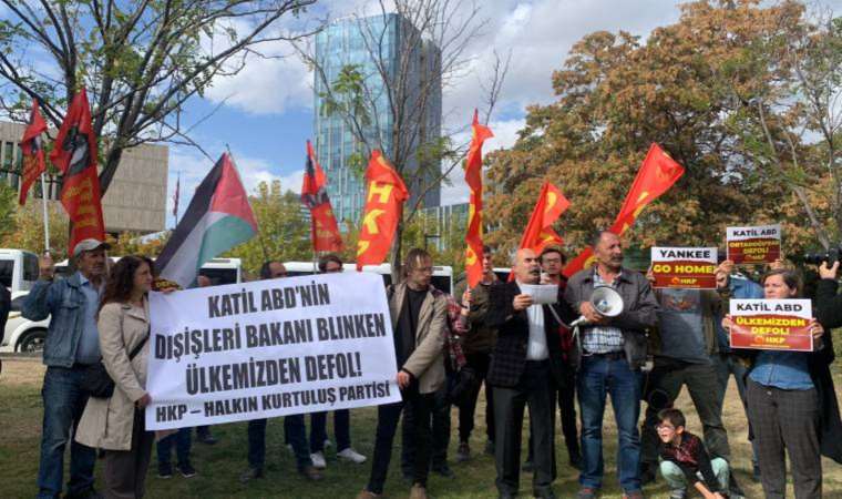 HKP’den ABD Büyükelçiliği önünde Blinken protestosu: Yankee go home!