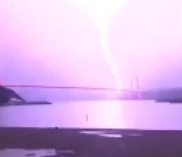 Yavuz Sultan Selim Köprüsü’ne yıldırım düştü