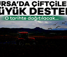 Bursa’ya tarımsal müjde! 28 Nisan’da dağıtılacak