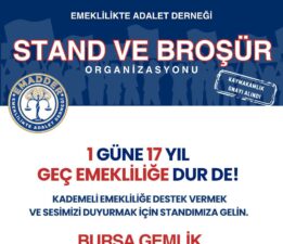 EMADDER Bursa, Gemlik’te Adalet İçin Alanlardaydı: “1 Güne 17 Yıl Beklememek İçin Mücadele Ediyoruz”