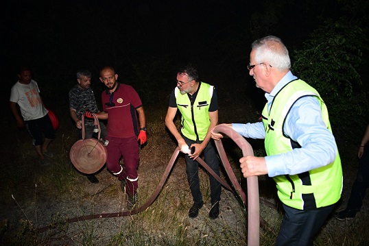 Kestel’de Orman Yangınına Karşı Örnek Mücadele