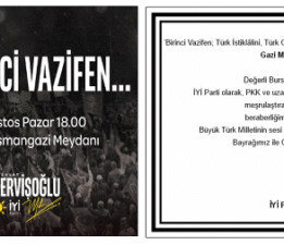 Birinci Vazifen Parolasıyla Çağırıyorlar!