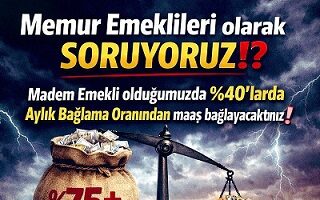 Memur Emeklilerine Seyyanen Artış Yansıtılmadı