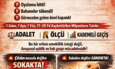 Şimşek: “Bu Düzen Değil, Açık Bir Adaletsizliktir”