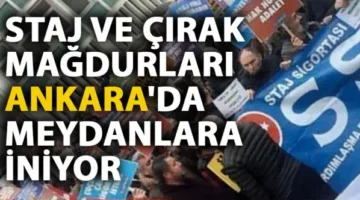 Staj ve Çıraklık Sigortası Mağdurları Ankara’ya Yürüyor