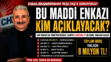 CHP Bursa’da Mali Tablo Tartışması Büyüyor: Devir Teslim, Borç ve Harcama Kalemleri Gündemde