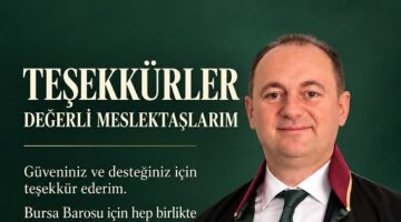 Yener Poroy’dan Bursa Barosu Başkanlığı sonrası teşekkür mesajı