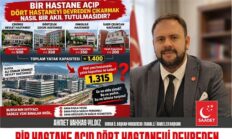 SAADET PARTİSİ’NDEN BURSA’NIN SAĞLIK YATIRIMLARINA TEPKİ: “BİR HASTANE AÇIP DÖRT HASTANEYİ DEVREDEN ÇIKARMAK NASIL BİR PLANLAMADIR?”